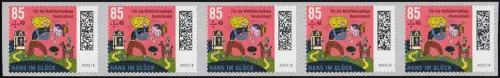 3750 Hans im Glück, selbstklebend, 5er-Streifen mit UNGERADER Nummer **