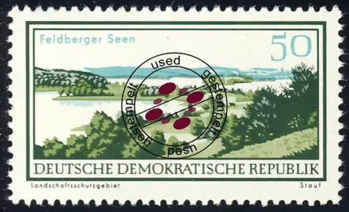 1184 Landschaftsschutzgebiete Feldberger Seen 50 Pf, gestempelt O