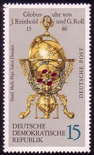 1794 Erd- und Himmelsgloben 15 Pf, gestempelt O