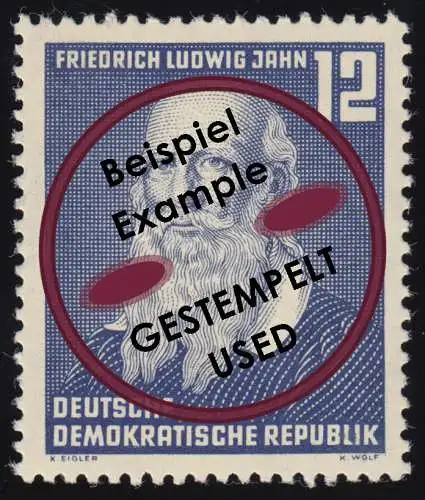 317 YII Friedrich Ludwig Jahn Wz. YII, gestempelt O