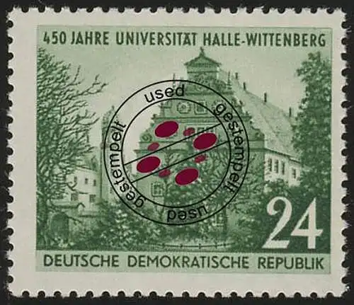 318 XI Universität Halle-Wittenberg Wz.2 XI, gestempelt O