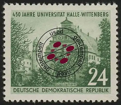 318 XII Universität Halle-Wittenberg Wz.2 XII, gestempelt O