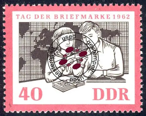 924 Tag der Briefmarke - Deutscher Fernsehfunk 40 Pf, gestempelt O