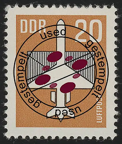 2832v Flugpostmarken 20 Pf 1983, Papier v, gestempelt O