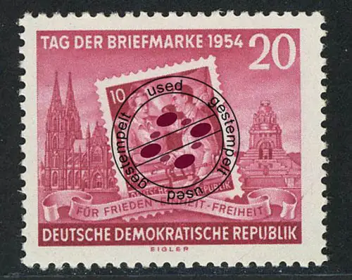 445A XII Tag der Briefmarke, gezähnt, Wz.2 XII O