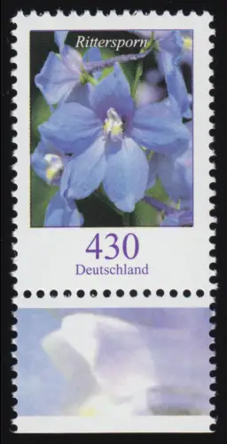 2435 Blumen 430 C Feldrittersporn aus Bogen, postfrisch **