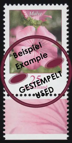 2462 Blumen 25 C Bechermalve aus Bogen, gestempelt O