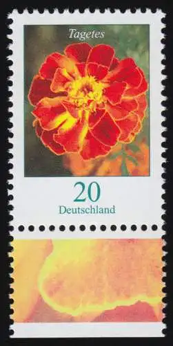 2471 Blumen 20 C Hohe Studentenblume (Tagetes) aus Bogen, postfrisch **