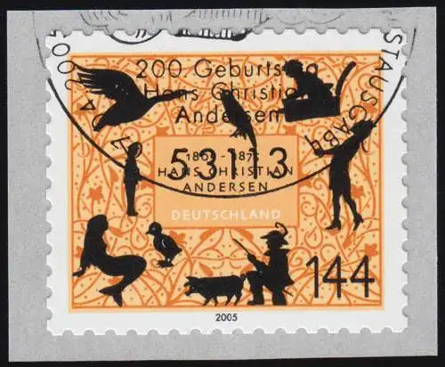 2455 Andersen SELBSTKLEBEND, Ersttagssonderstempel ESSt BONN