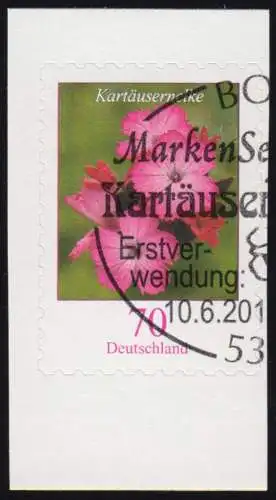 2716I Blume 70 C + Luftpost SELBSTKLEBEND aus Folienblatt 3, EV-O