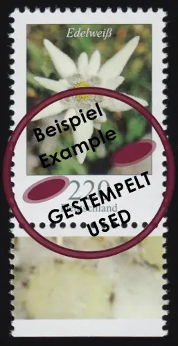 2530 Blumen 220 C Edelweiß aus Bogen, gestempelt O