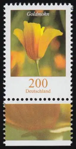 2568 Blumen 200 C Goldmohn aus Bogen, postfrisch **