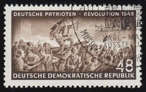 403XI Barrikadenkämpfe 48 Pf Wz.2 XI, gestempelt O