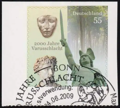 2741 Varusschlacht SELBSTKLEBEND aus MH 79, Ersttags-Stempel
