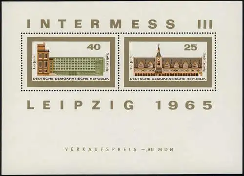 Block 24 INTERMESS III 40+25 Pf. postfrisch **