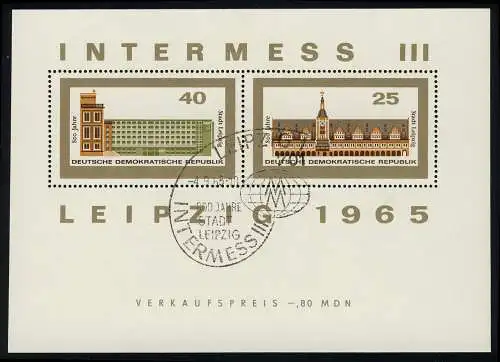 Block 24 INTERMESS III 40+25 Pf. ESSt Leipzig