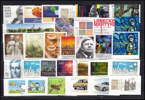 3351-3432 Deutschland Bund-Jahrgang 2018 komplett, postfrisch **