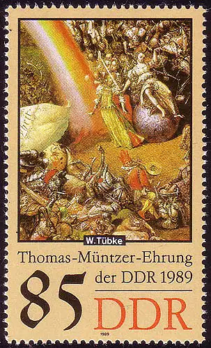 3273 Thomas Müntzer II 85 Pf 1989, postfrisch **