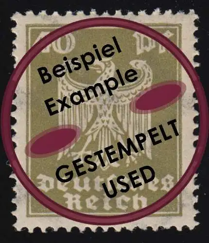 360X Reichsadler 40 Pfennig gestempelt O