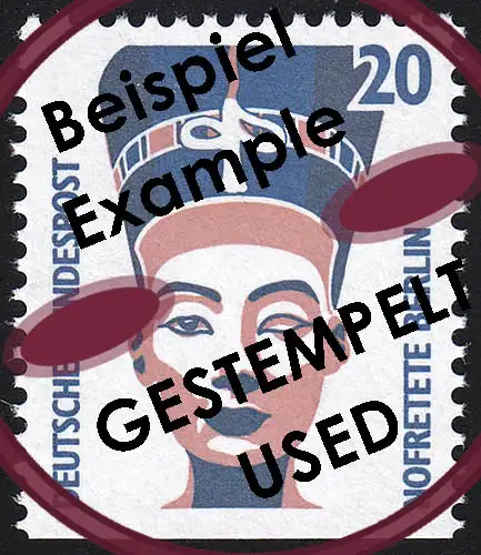 1398D v Sehenswürdigkeiten 20 Pf Nofretete, gestempelt O