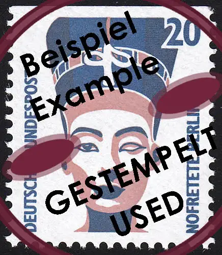 1398C v Sehenswürdigkeiten 20 Pf Nofretete, gestempelt O
