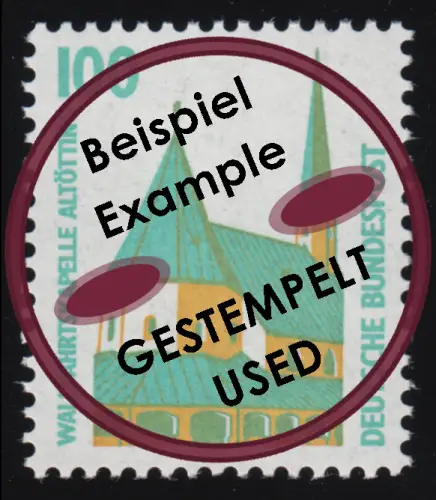 1406A u Sehenswürdigkeiten 100 Pf Wallfahrtskapelle Altötting, gestempelt O