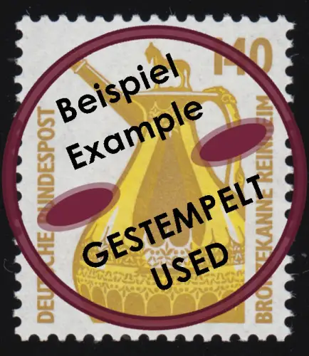 1401A u Sehenswürdigkeiten 140 Pf Bronzekanne Reinheim, gestempelt O
