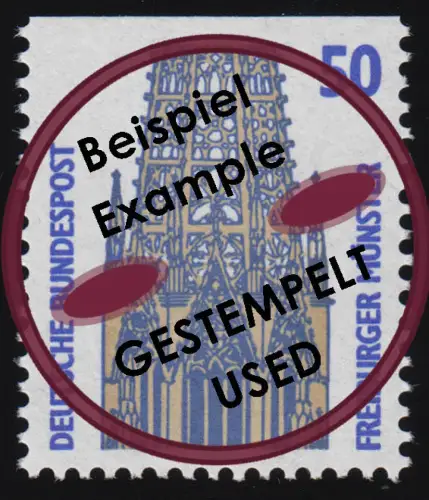 1340C u Sehenswürdigkeiten 50 Pf Freiburger Münster, gestempelt O