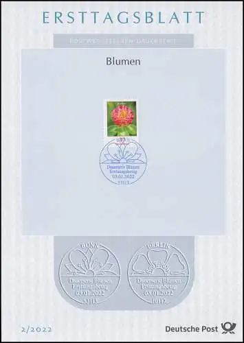 ETB 02/2022 Blumen 37 Cent, Rotklee