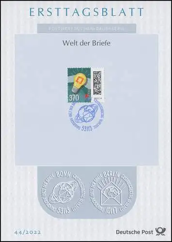 ETB 44/2022 Welt der Briefe 370 Cent, Leuchtmarke