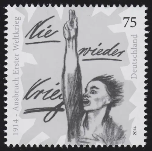 3100 Käthe Kollwitz: Nie wieder Krieg! - 10 Einzelmarken, alle postfrisch **