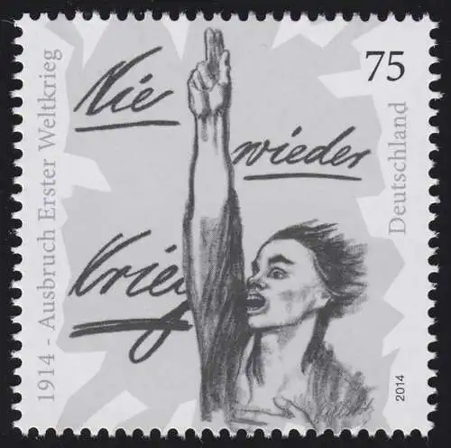 3100 Käthe Kollwitz: Nie wieder Krieg! Set zu 10 Briefmarken, alle ** postfrisch