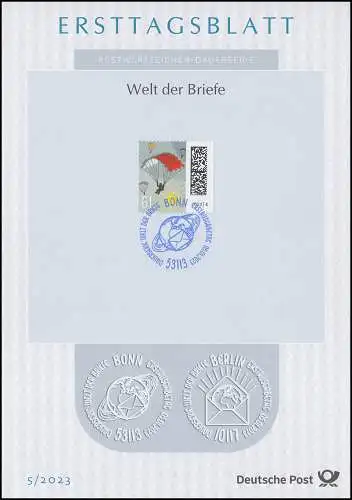 ETB 05/2023 Welt der Briefe 61 Cent, Briefmarkengleiter