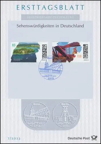 ETB 07/2023 Sehenswürdigkeiten in Deutschland, Insel Mainau, Zeche Zollverein