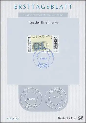 ETB 11/2023 TdB, Tag der Briefmarke, Stralsund-Brief