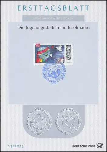 ETB 23/2023 Jugend gestaltet Briefmarke, Demokratie