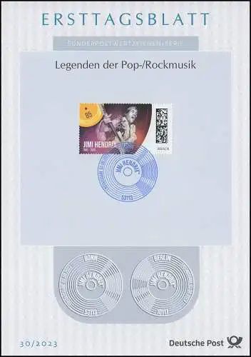 ETB 30/2023 Legenden der Pop-/Rockmusik, Jimi Hendrix