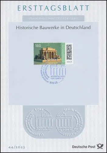 ETB 44/2023 Historische Bauwerke, Brandenburger Tor