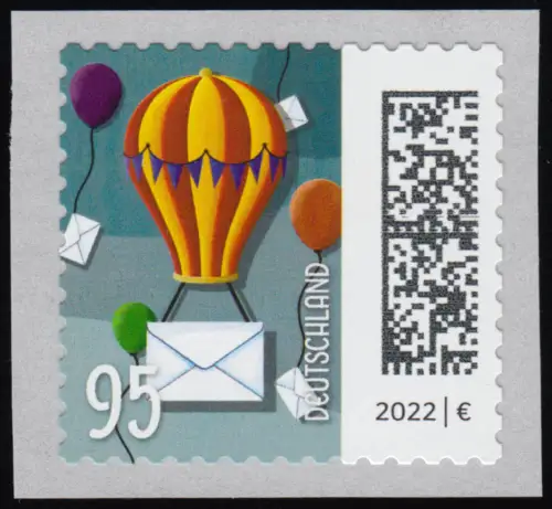 3873II Welt der Briefe 95 Cent Ballonpost, sk aus Markenbox ENS, postfrisch **