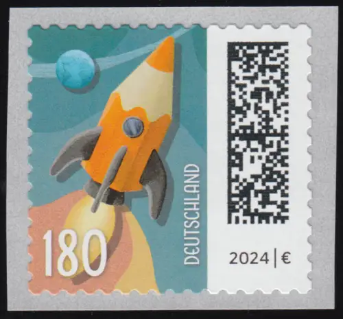 3874 Welt der Briefe 180 Cent Raketenpost, sk aus Markenbox, postfrisch **