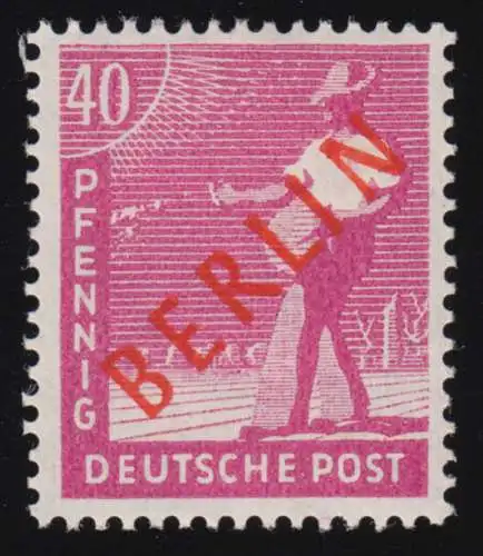 29 Rotaufdruck 40 Pf postfrisch **