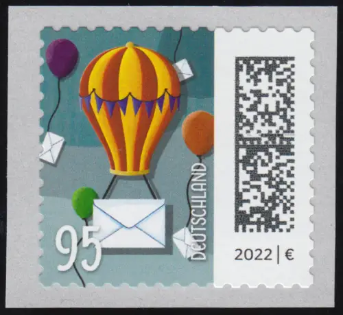 3873 Ballonpost 95 Cent sk 100er ENS mit UNGERADER Nummer **