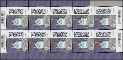 3875 Welt der Briefe Briefburg 125 Cent - 10er-Bogen postfrisch ** / MNH