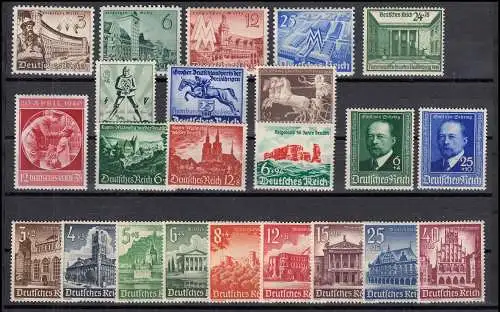 Jahrgang 1940 (23 Marken) Michel-Nr. 739-761 komplett postfrisch / MNH / **