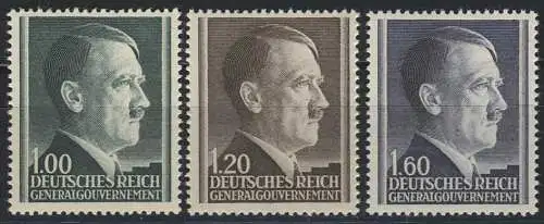 86-88B Hitler 1941, 3 Werte ENG gezähnt, kpl. ** postfrisch