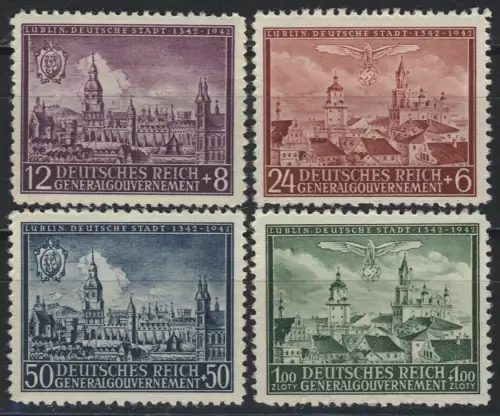 92-95 Stadt Lublin 1942, Satz komplett ** postfrisch