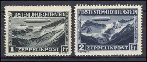 114-115 Liechtenstein-Fahrt des Luftschiffes LZ127 Graf Zeppelin, *