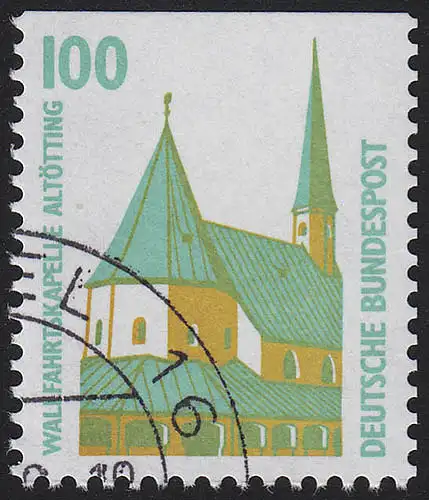 1406C v Sehenswürdigkeiten 100 Pf Wallfahrtskapelle Altötting, gestempelt O