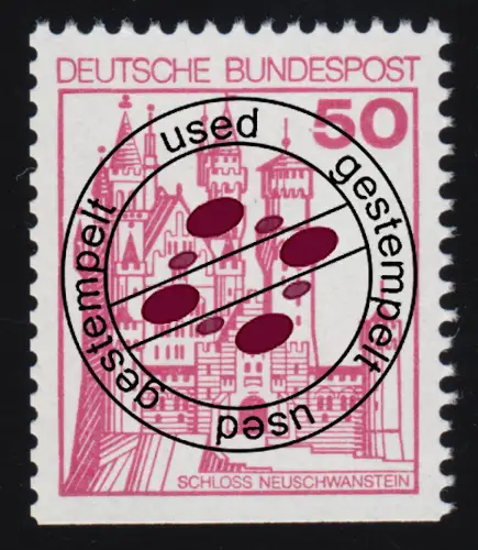 916D Burgen und Schlösser 50 Pf Neuschwanstein, gestempelt O