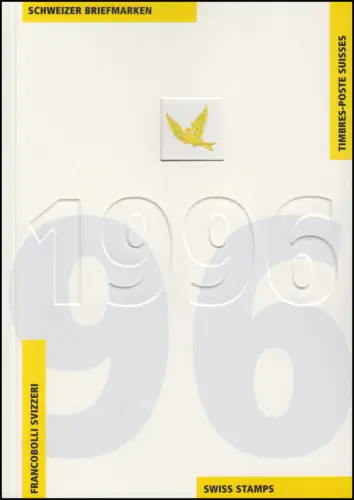 PTT-Jahrbuch Schweiz 1996, alle Marken mit Ersttagsstempel
